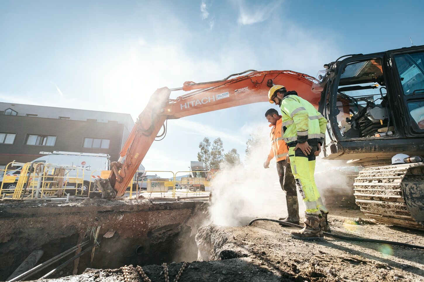 Équipe Bel & Morand TP sur chantier